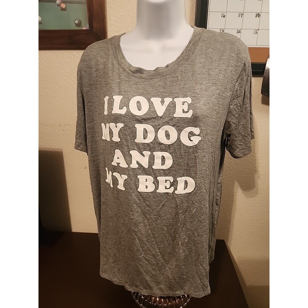 Dog Mom Essential! Fifth Sun "I Love My Dog..." Gray T-Shirt - Size M